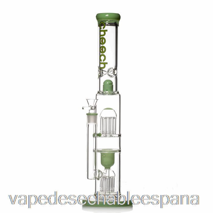 Vape Desechable España Cheech Glass Doble árbol Big Rig Bong Verde